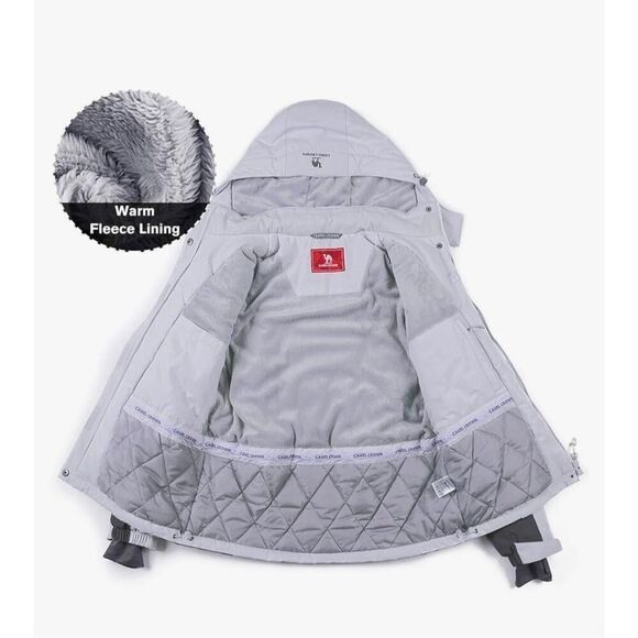CAMEL CROWN Women’s Mountain Snow Waterproof Ski Jacket Detachable Hood - Picture 9 of 10